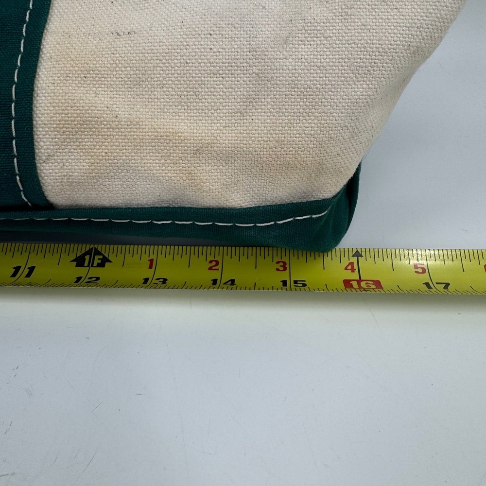 Vintage LL Bean Boat and Tote Bag Canvas Green Oregon OGA Graphic - Picture 5 of 13